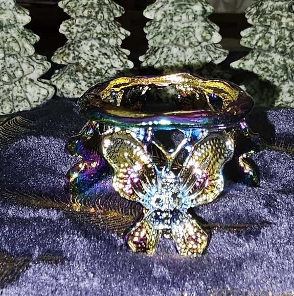 3.5 cm diameter, 50g metal rainbow aura Butterfly holder, holds large spheres - Picture 3 of 13